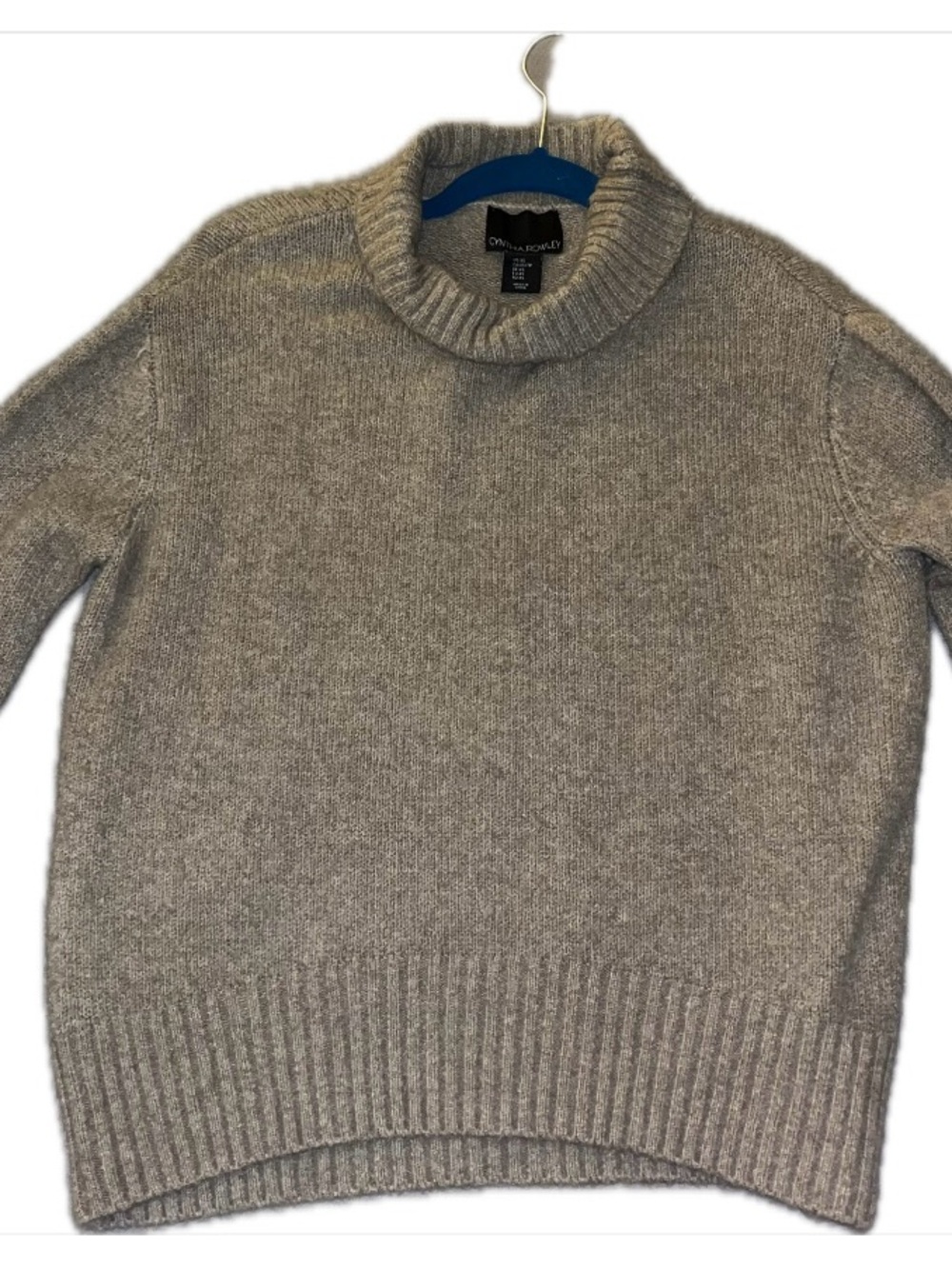 Cynthia Rowley Light Gray Turtleneck Sweater
